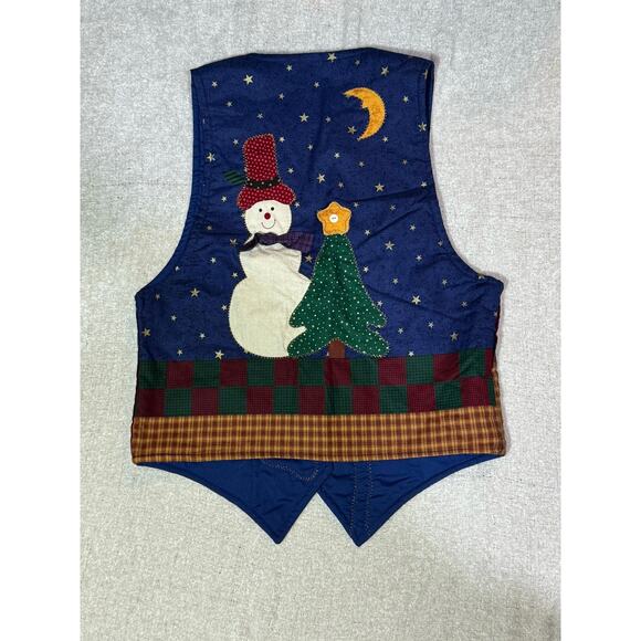 Handmade Primitive Christmas Vest Size Medium to Large - Picture 1 of 2